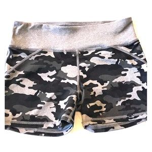 Fabletics Grey Camo Shorts XS